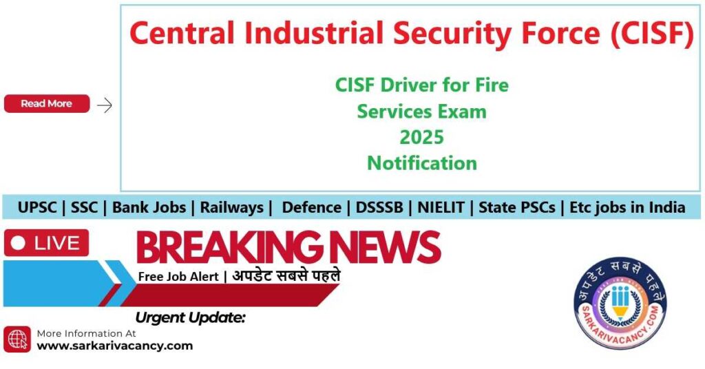 CISF Constable Driver Recruitment 2025