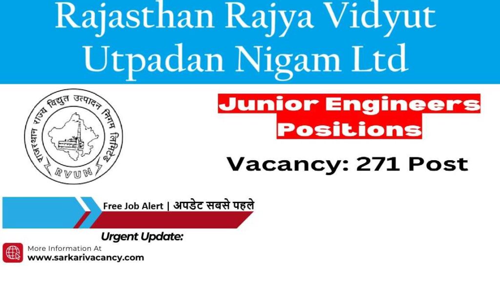 RVUNL Junior Engineer Recruitment 2025