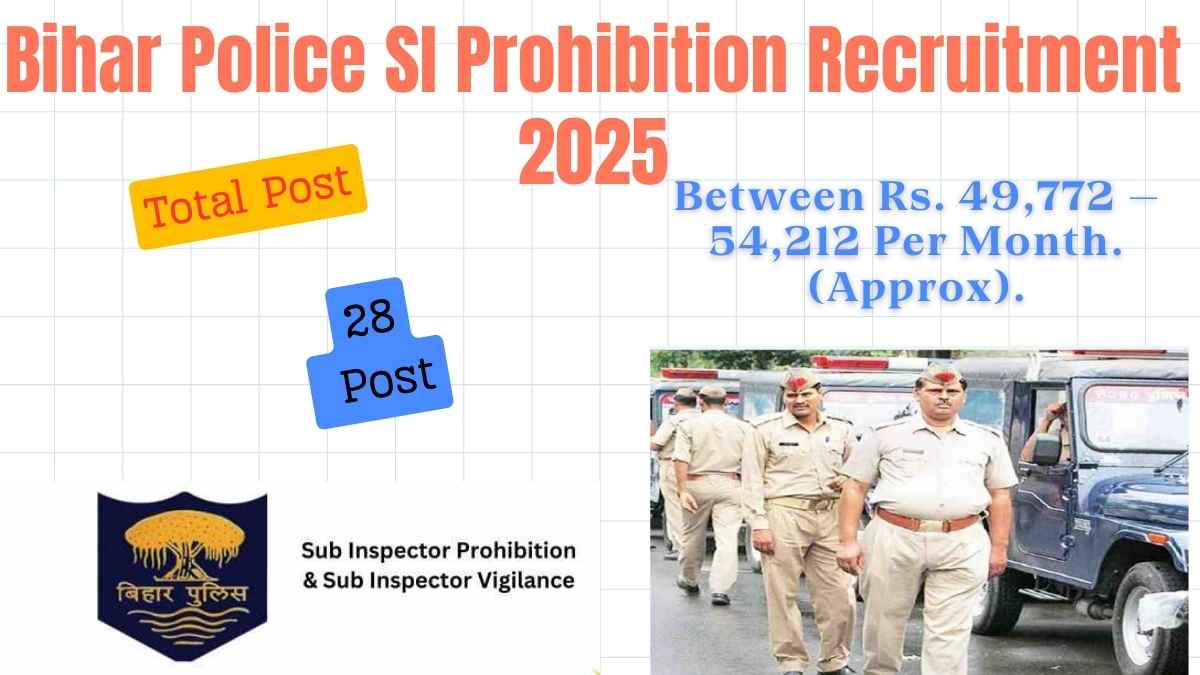 BPSSC Bihar Police SI Prohibition Result 2025 BPSSC Bihar Police SI Prohibition Notification 2025