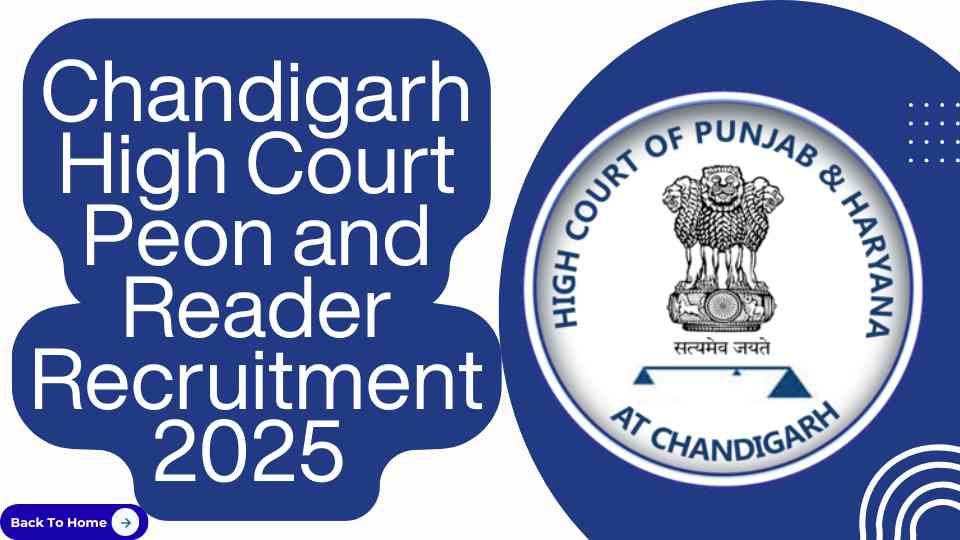  Chandigarh High Court Peon and Reader Online Form 2025