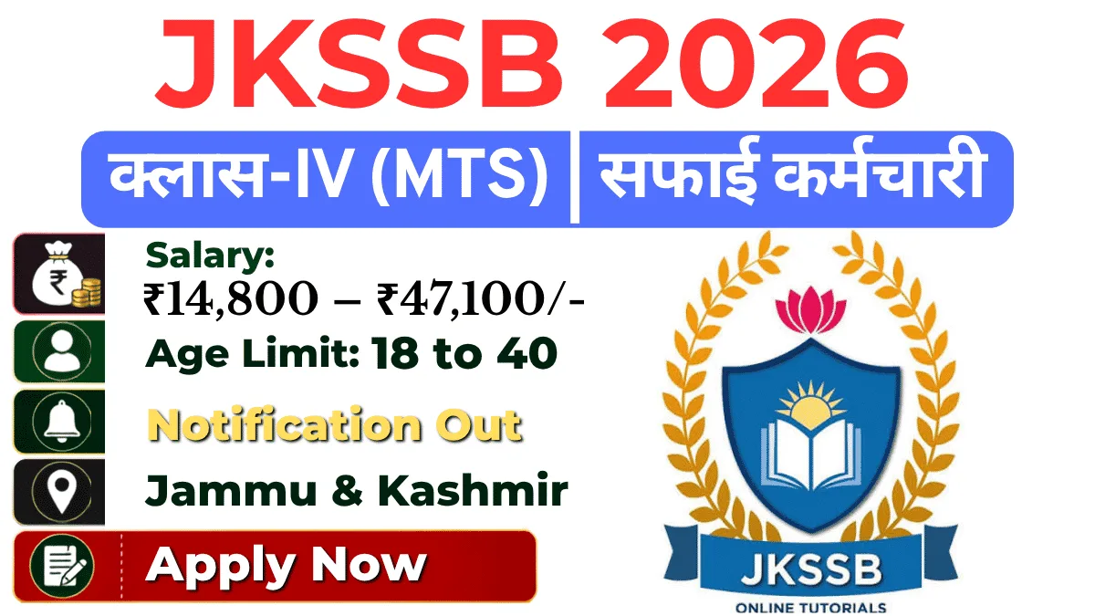 JKSSB Class 4 Recruitment 2026 – Apply Online for 2863 Posts JKSSB Class 4 2026