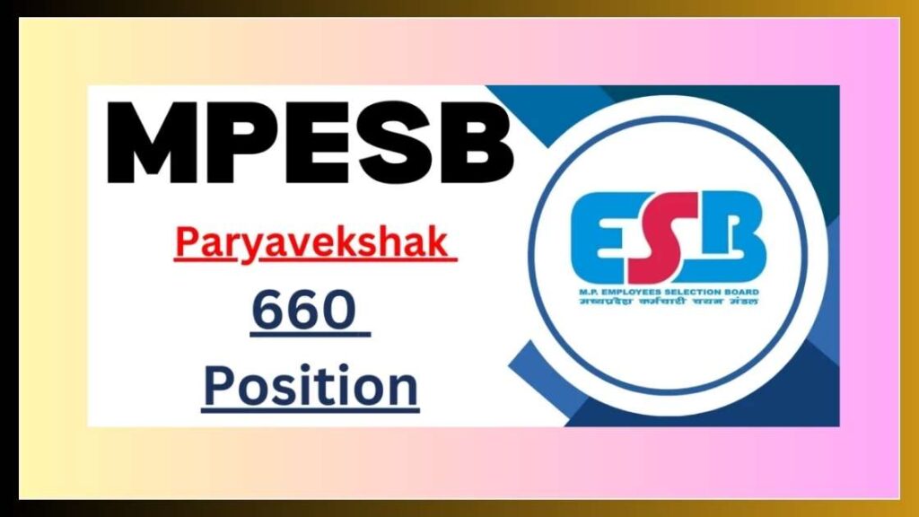 MP ESB Parvekshak Notification 2025