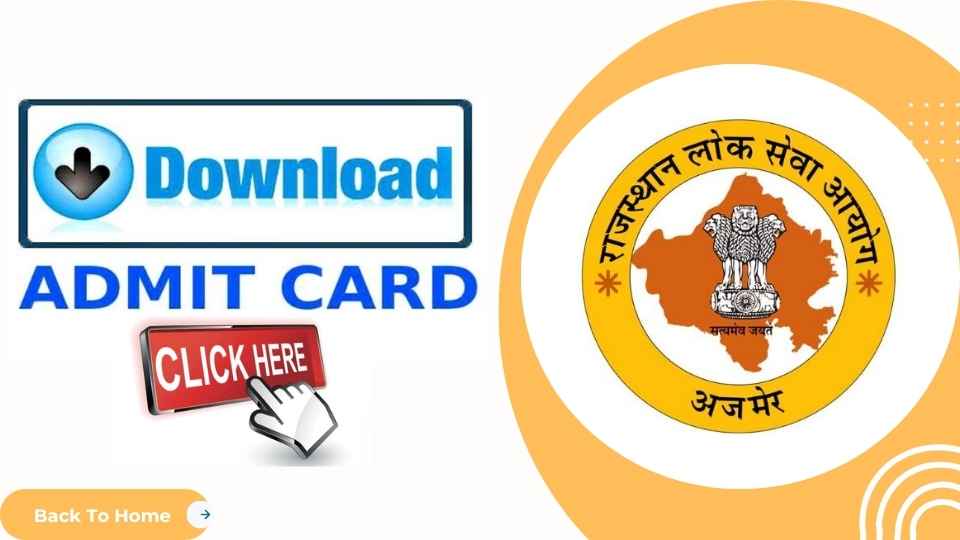 RPSC School Lecturer Admit Card 2025 