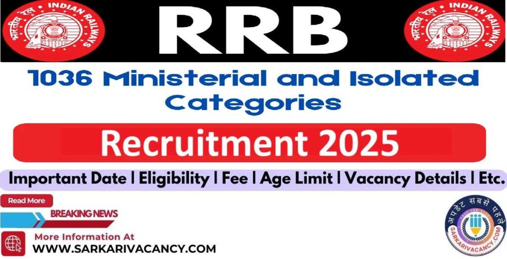 RRB Ministerial and Isolated Categories Notification 2025