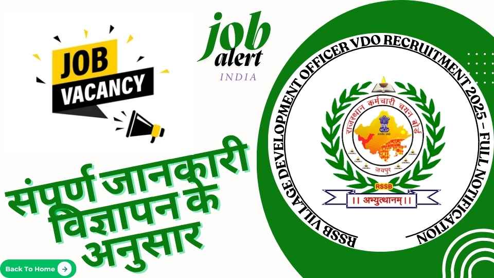 RSSB Village Development Officer VDO Recruitment 2025 – Full Notification