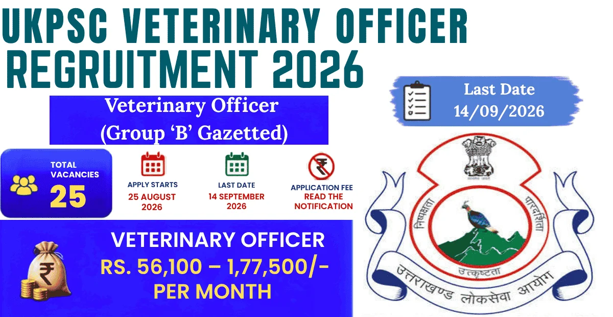 UKPSC Veterinary Officer 2026