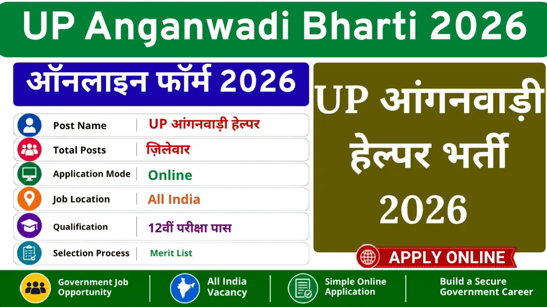 UP Anganwadi Helper Bharti Recruitment 2026 – Apply Online District Wise UP Anganwadi Helper Bharti